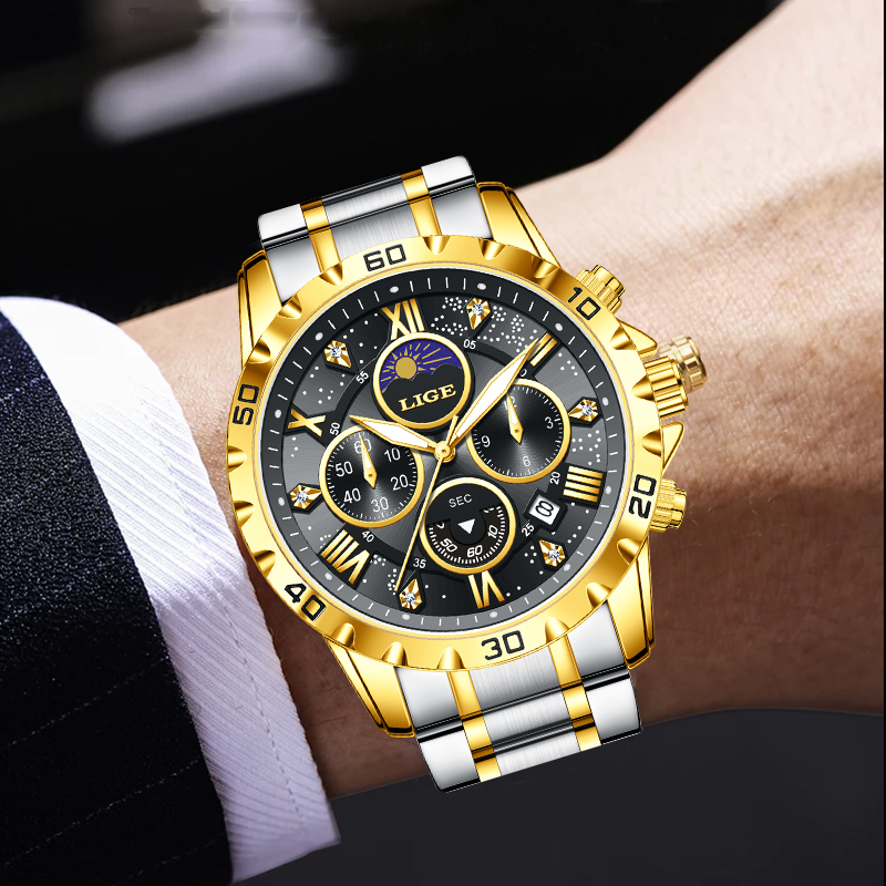 Luxury Watch Men - LIGE Top Brand Luxury Quartz Man