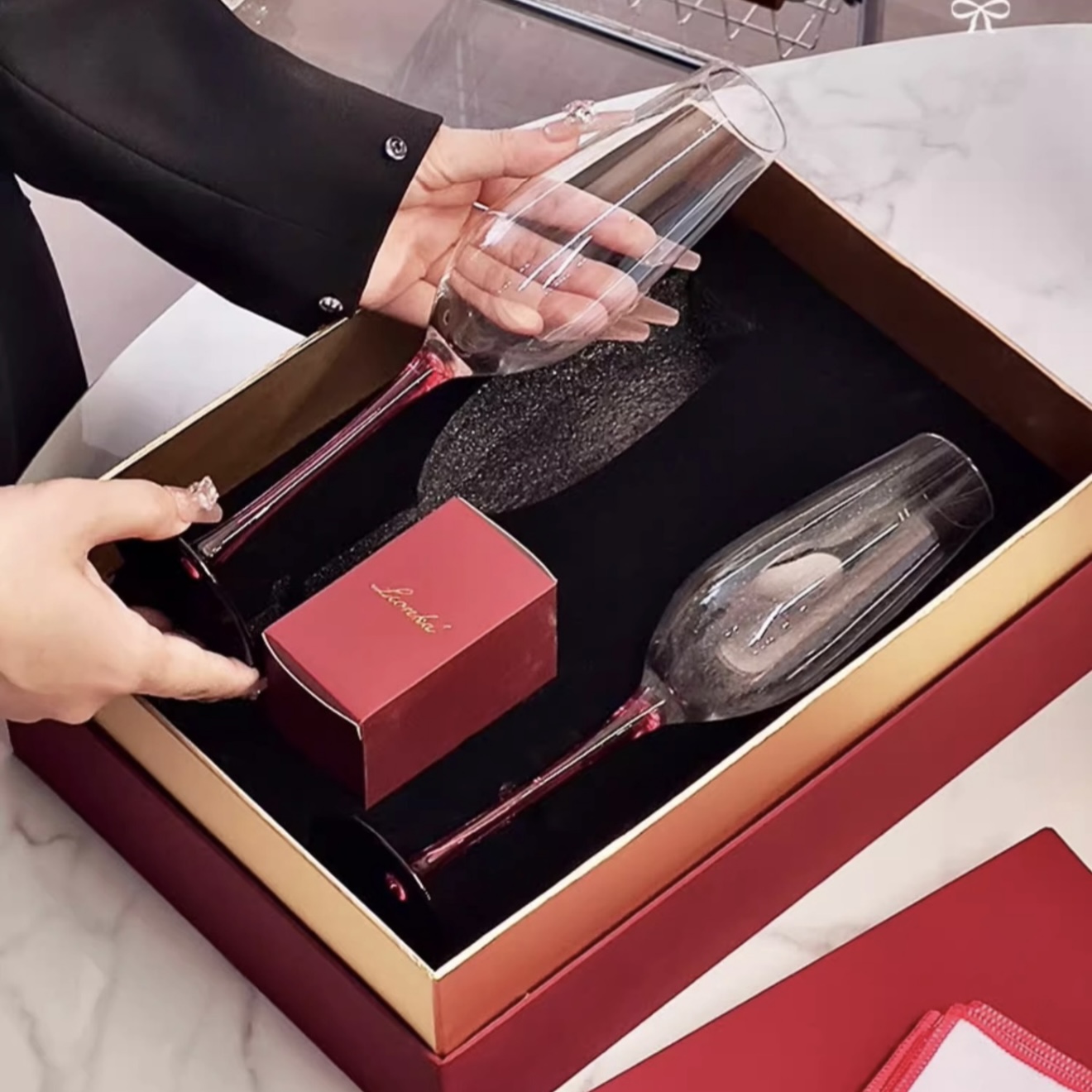 High-End Crystal Glass Champag - Luxury Gift Set ulasan dan harga