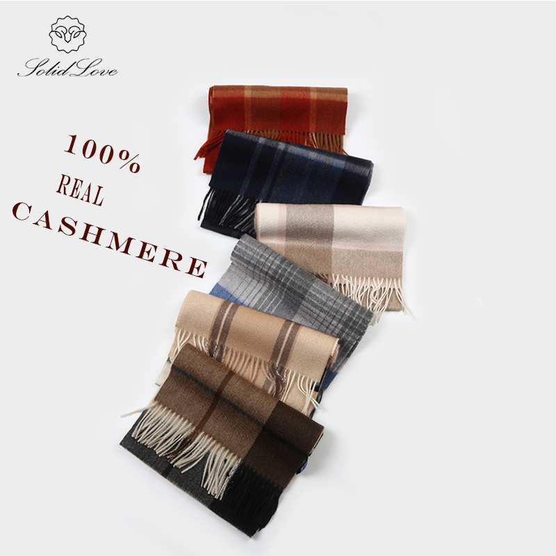 100% Cashmere Scarf   Plaid  W - Cashmere Scarf ulasan dan harga