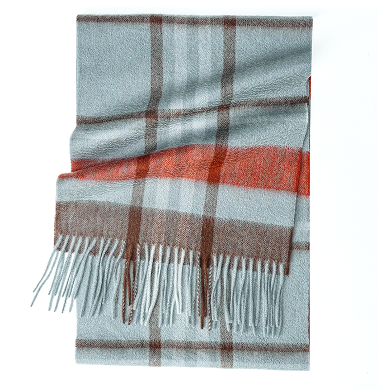 100% Cashmere Scarf   Plaid  W - Cashmere Scarf ulasan dan harga