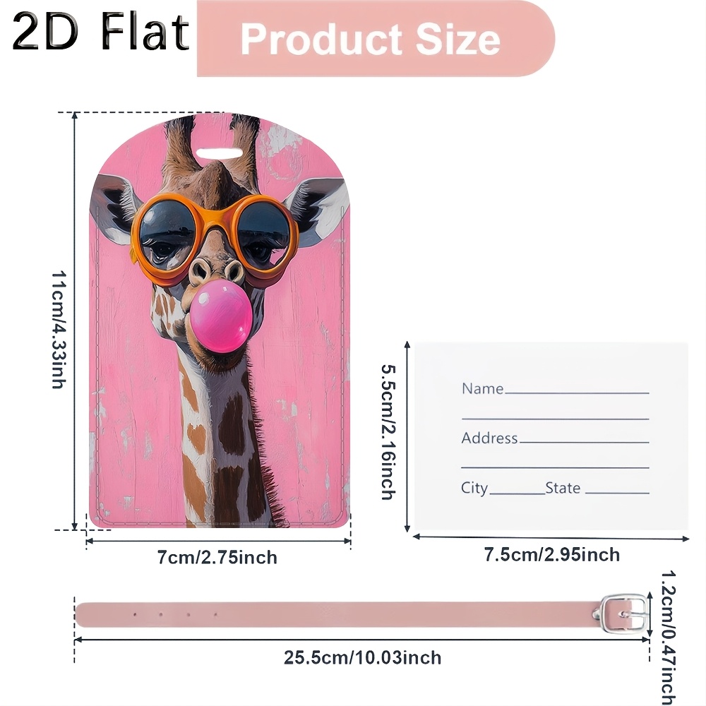 Cute Giraffe Luggage Tag Trave - Travel Luggage Set ulasan dan harga