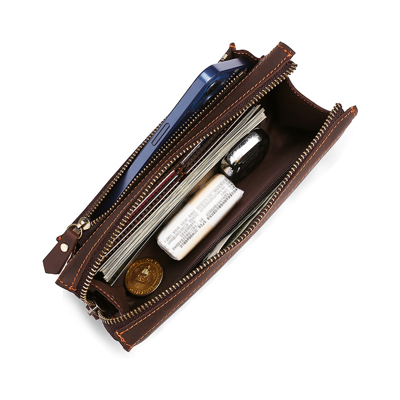 Men's Clutches Long Handbag Bu - Leather Wallet Men ulasan dan harga