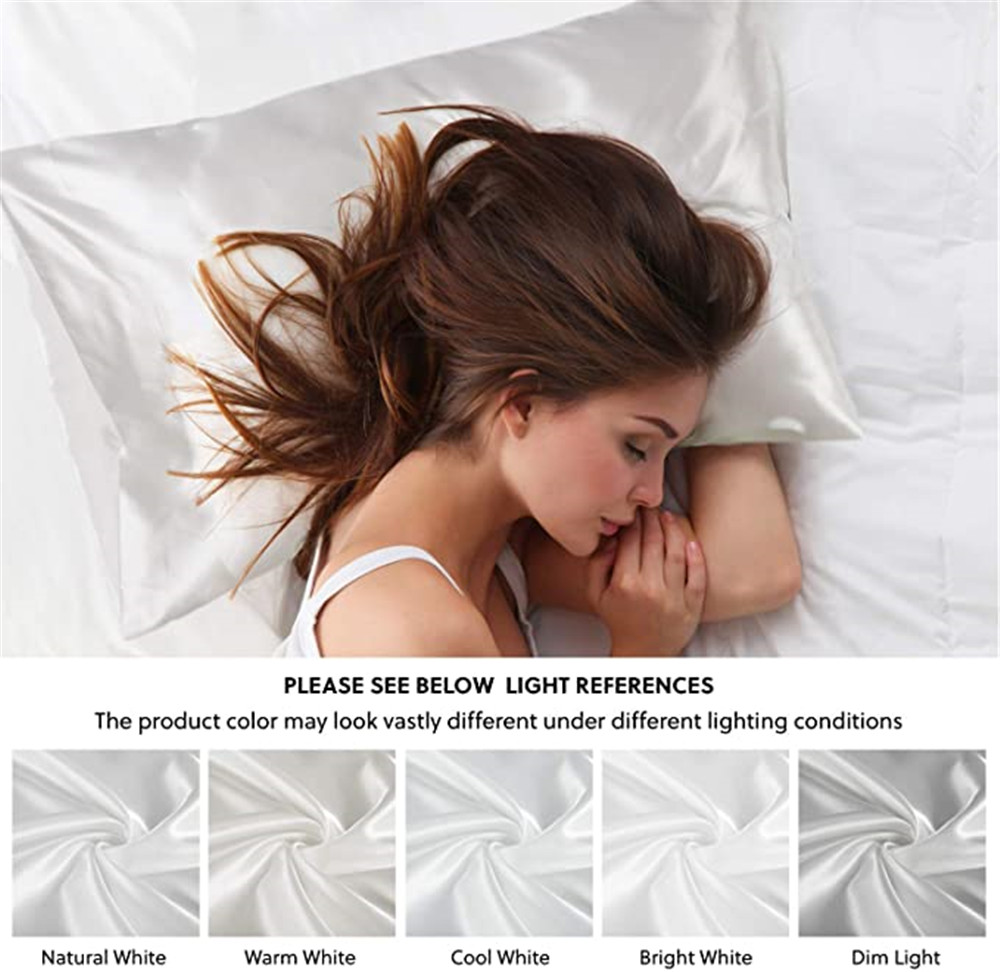 2pcs/lot Solid Silky Satin Ski - Silk Pillowcase ulasan dan harga