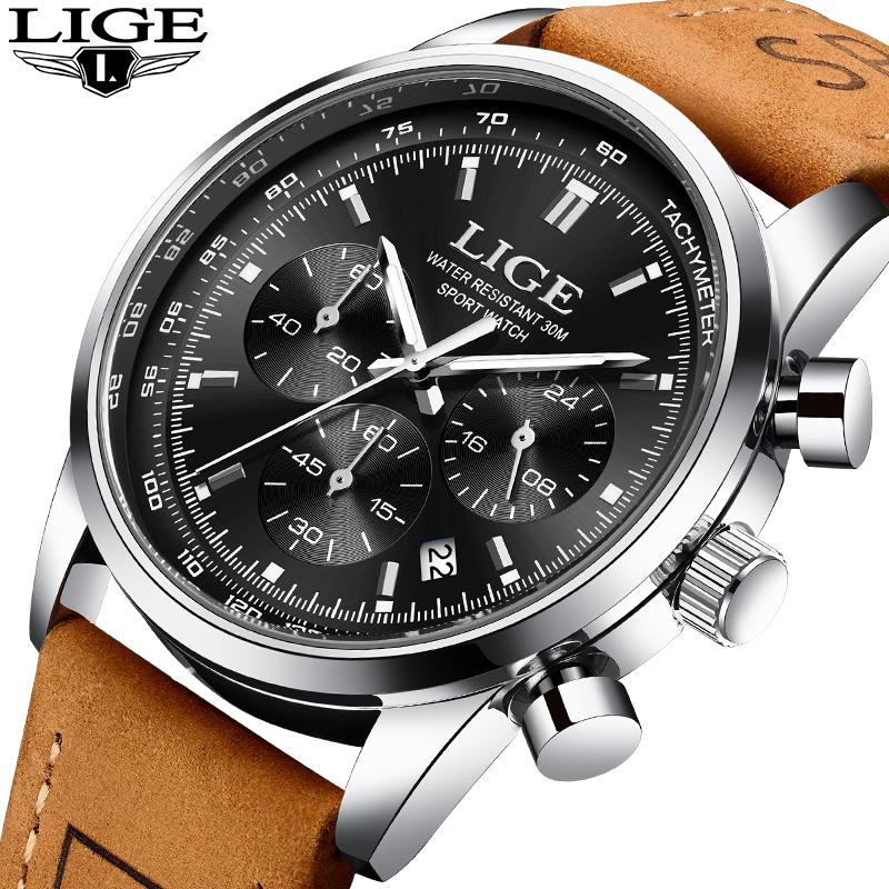 LIGE Outdoor Luxury Quartz Wat - Luxury Watch Men ulasan dan harga
