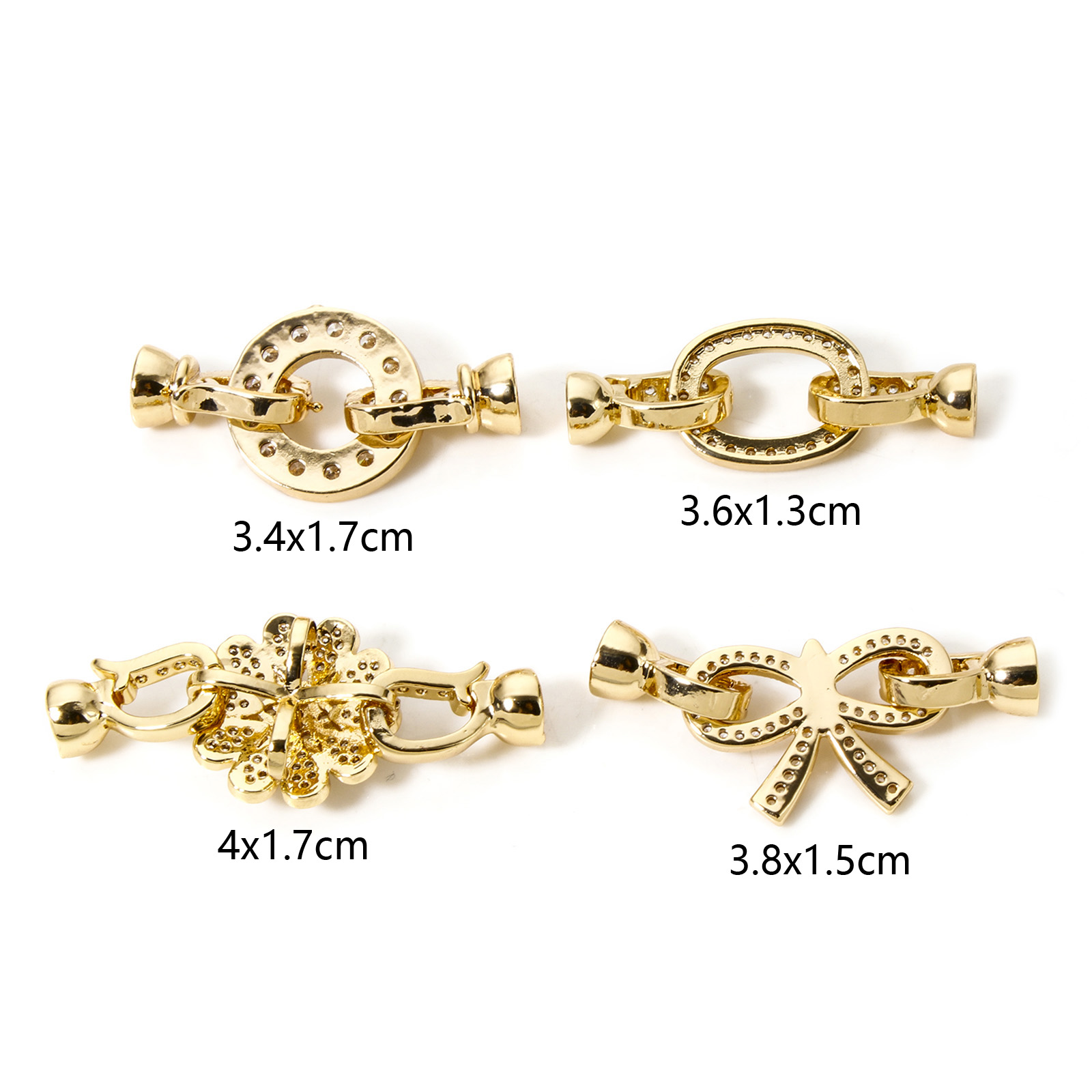 1pc Brass Fold Over Clasps Gol - Gold Plated Jewelry ulasan dan harga