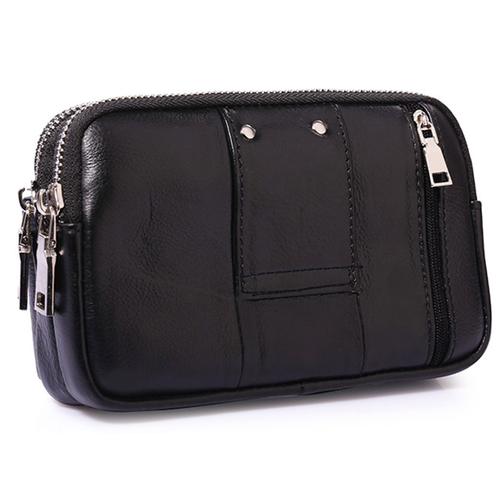 Men Genuine Leather Waist Fann - Leather Wallet Men ulasan dan harga