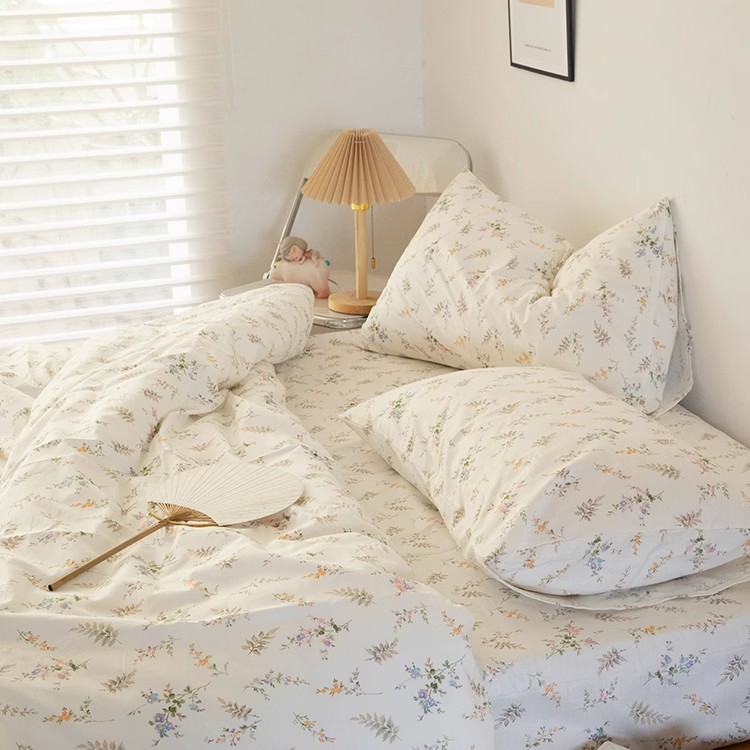 INS Fresh Pastoral Floral Bedd - Silk Pillowcase ulasan dan harga